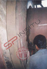 Kiln support or rollar grinding